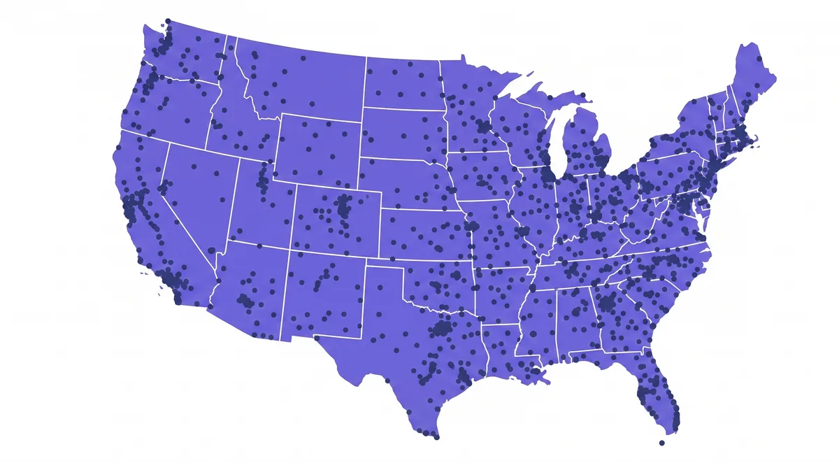 United States coverage map